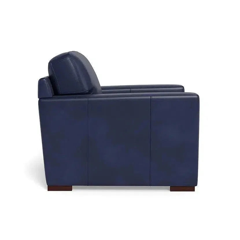 Waverly Leather Club Chair Track Arms - LOOMLAN - Uptown Sebastian - Club Chairs