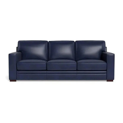 Waverly Modern Leather Couch With Track Arms - LOOMLAN - Uptown Sebastian - Sofas & Loveseats