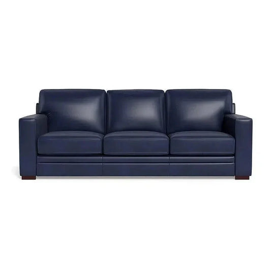 Waverly Modern Leather Couch With Track Arms - LOOMLAN - Uptown Sebastian - Sofas & Loveseats