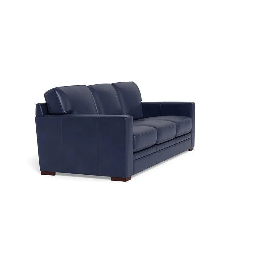 Waverly Modern Leather Couch With Track Arms - LOOMLAN - Uptown Sebastian - Sofas & Loveseats