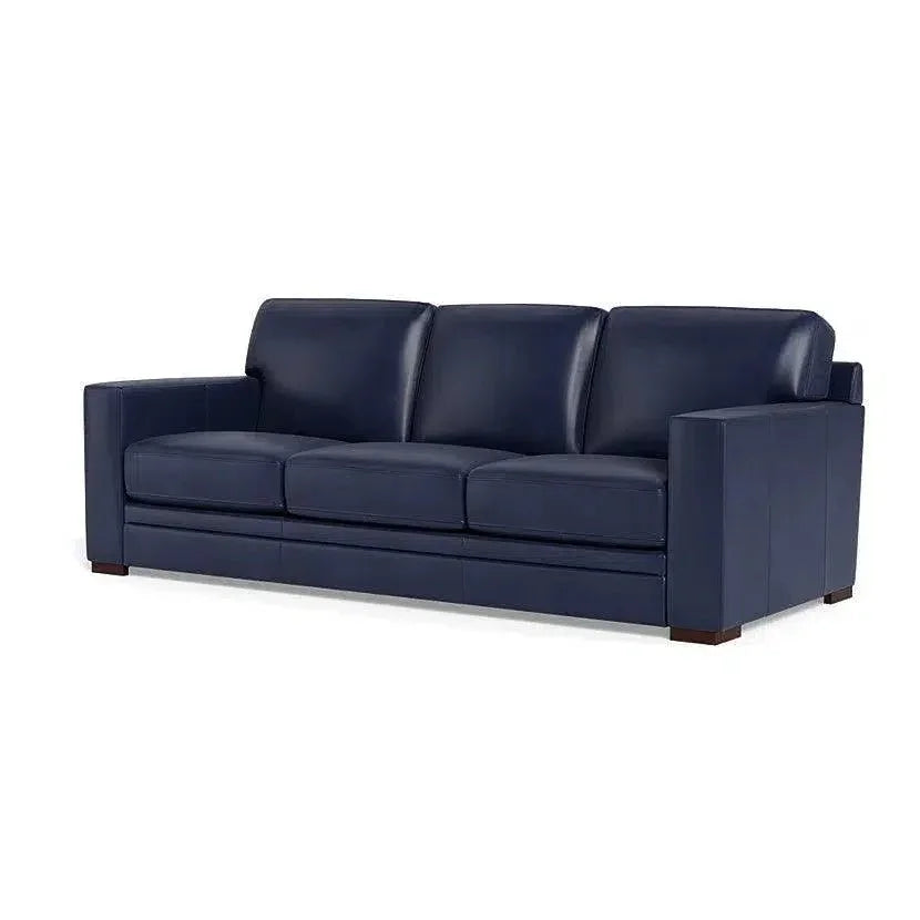 Waverly Modern Leather Couch With Track Arms - LOOMLAN - Uptown Sebastian - Sofas & Loveseats