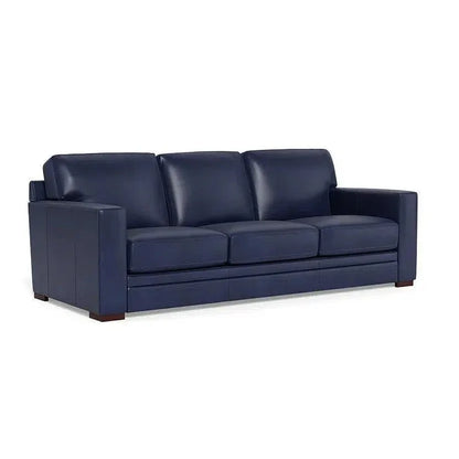 Waverly Modern Leather Couch With Track Arms - LOOMLAN - Uptown Sebastian - Sofas & Loveseats