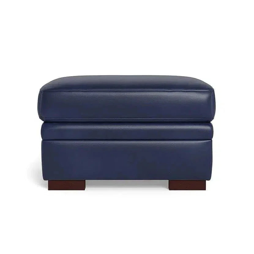 Waverly Modern Leather Ottoman - LOOMLAN - Uptown Sebastian - Ottomans