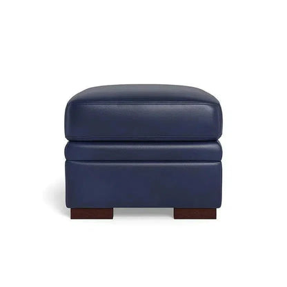 Waverly Modern Leather Ottoman - LOOMLAN - Uptown Sebastian - Ottomans