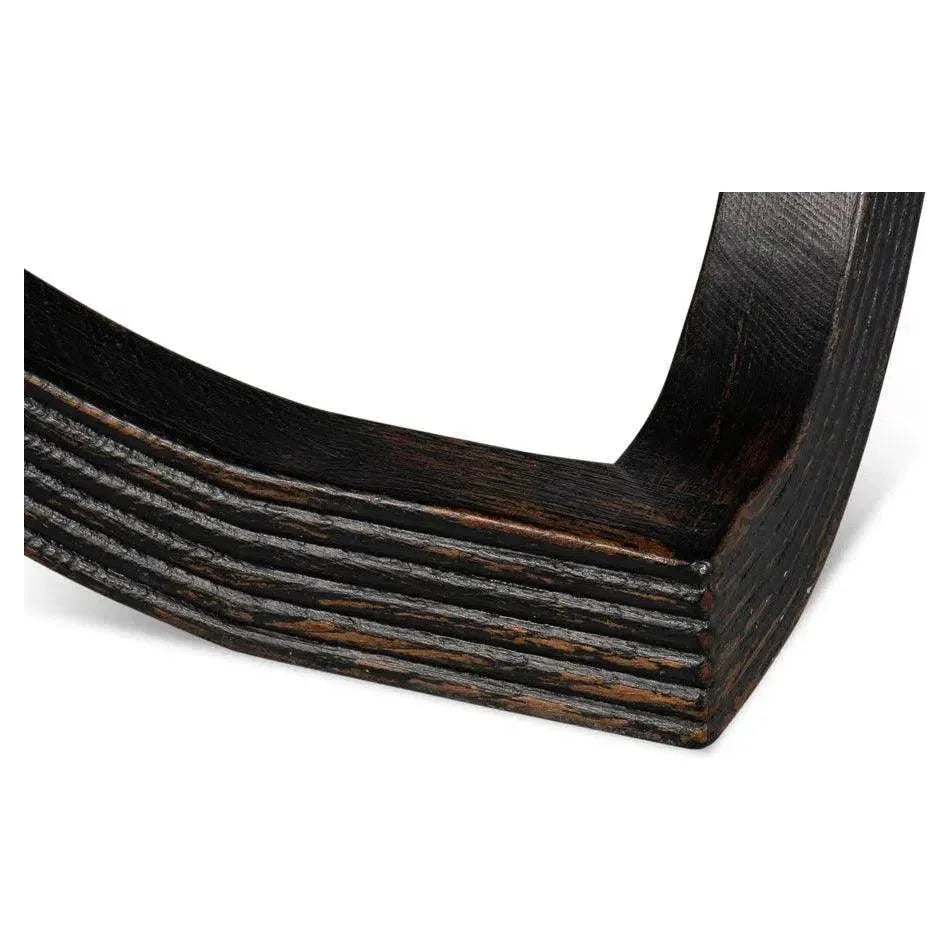 Wavy Coffee Table Antique Black - LOOMLAN - Sarreid - Coffee Tables