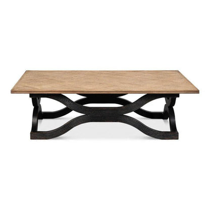 Wavy Coffee Table Antique Black - LOOMLAN - Sarreid - Coffee Tables