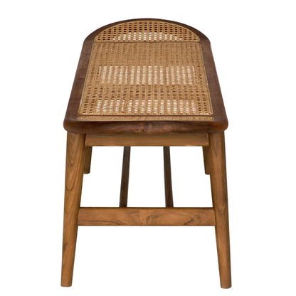 Wayland Teak Wood Framed Bedroom Bench - LOOMLAN - Noir - Bedroom Benches