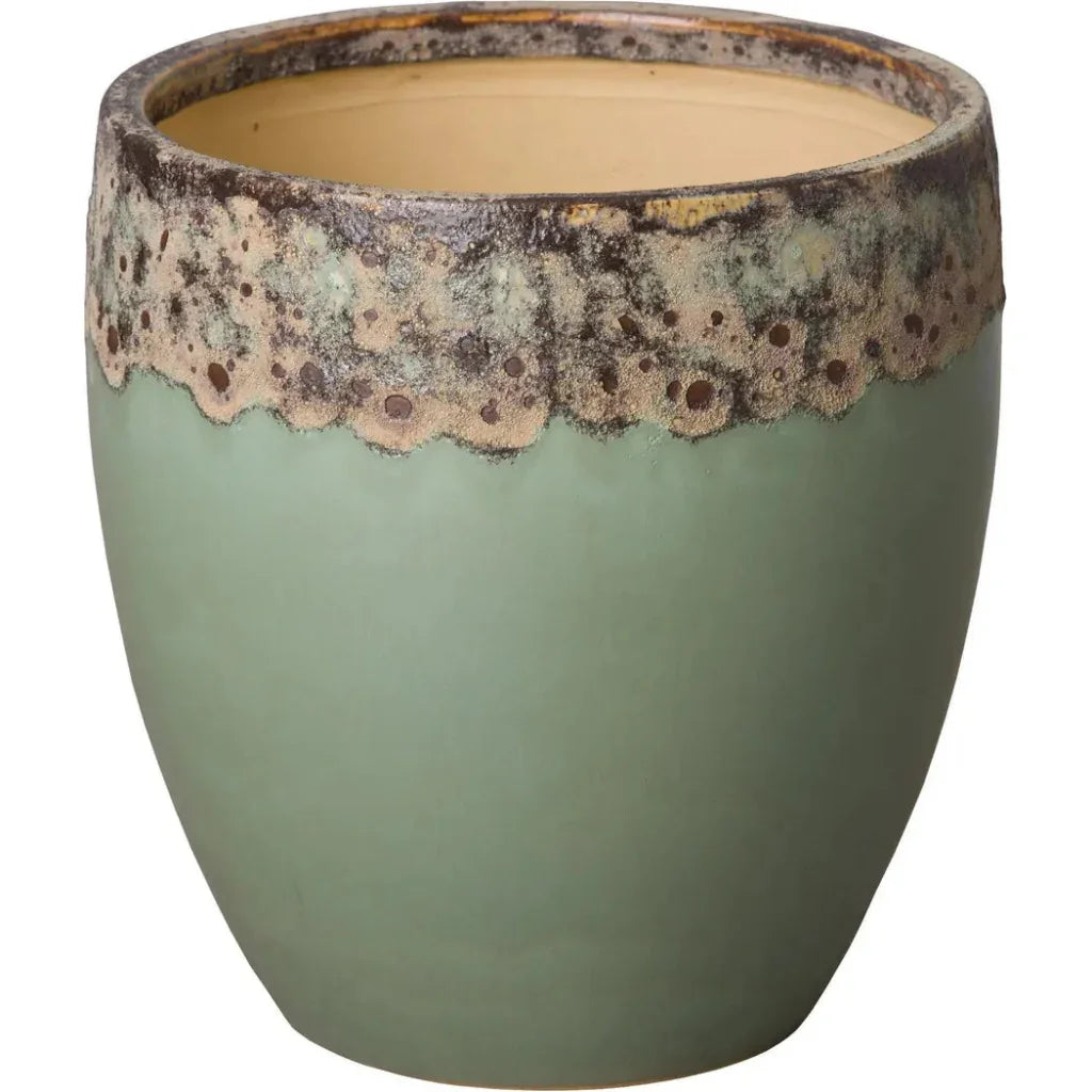 Weather Resistant Ceramic Round Planter - LOOMLAN - Emissary - Planters