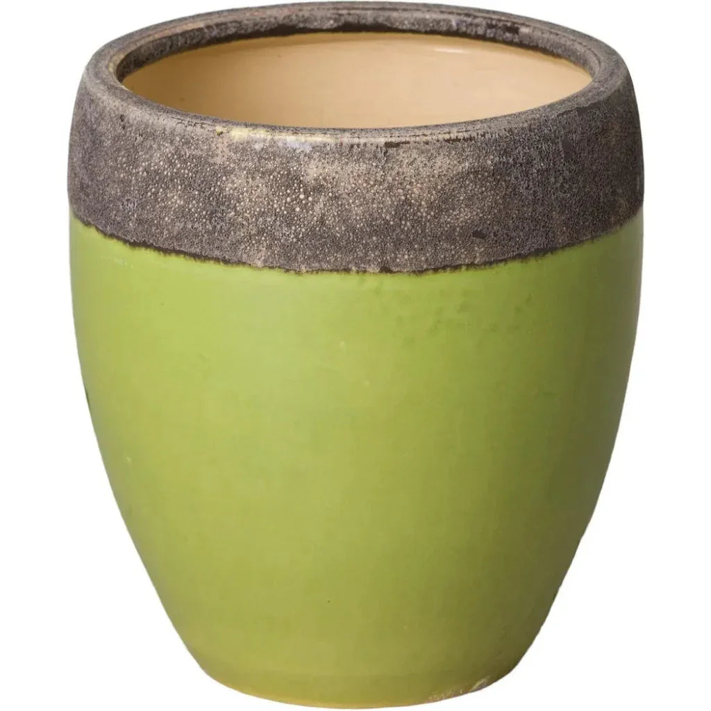 Weather Resistant Ceramic Round Planter - LOOMLAN - Emissary - Planters