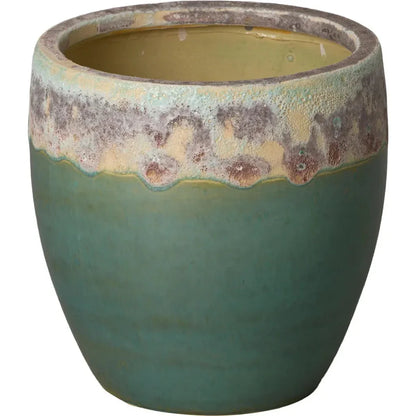 Weather Resistant Ceramic Round Planter - LOOMLAN - Emissary - Planters