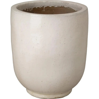 Weather Resistant Round Ceramic Planter - LOOMLAN - Emissary - Planters