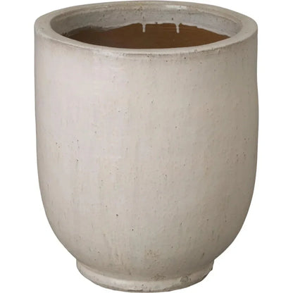 Weather Resistant Round Ceramic Planter - LOOMLAN - Emissary - Planters