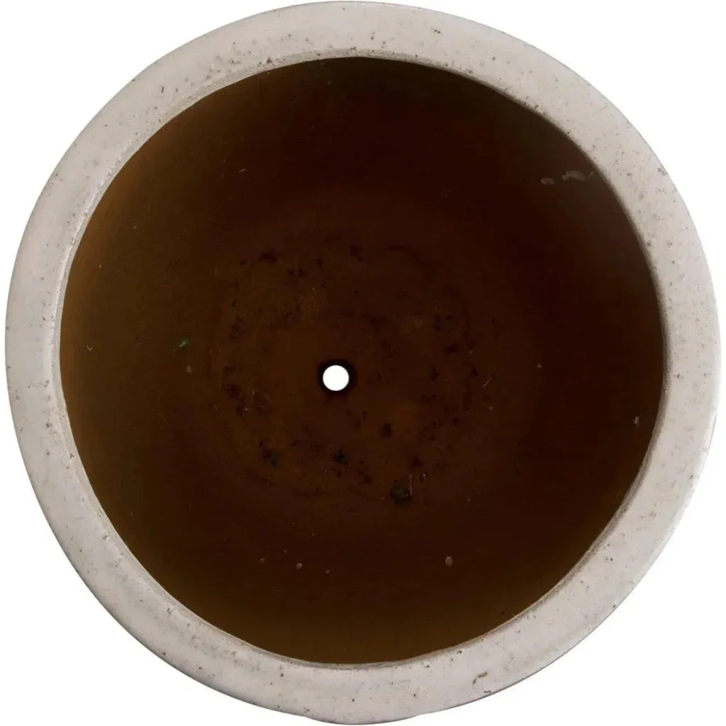 Weather Resistant Round Ceramic Planter - LOOMLAN - Emissary - Planters