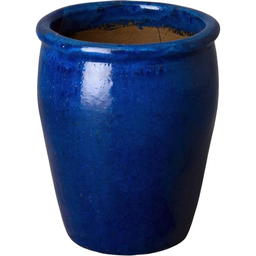 Weather Resistant Round Ceramic Pot - LOOMLAN - Emissary - Planters
