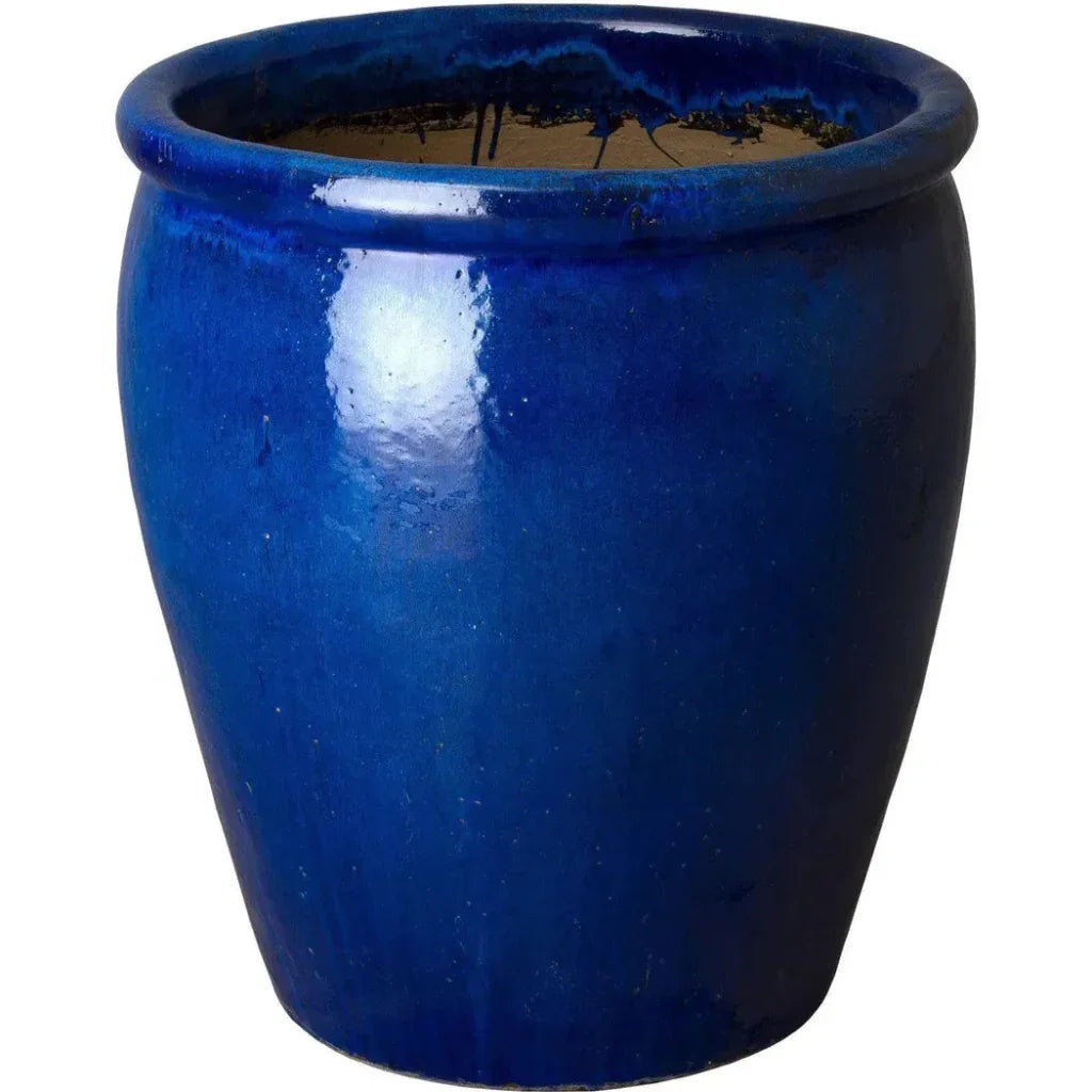 Weather Resistant Round Ceramic Pot - LOOMLAN - Emissary - Planters