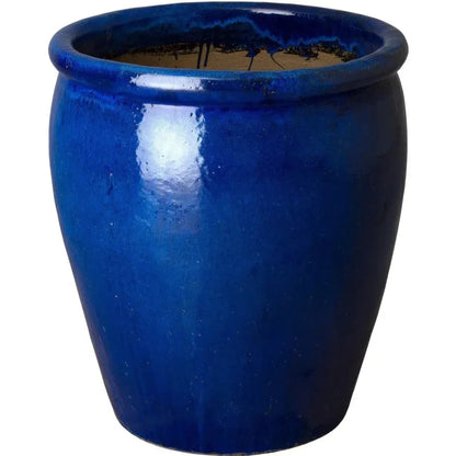 Weather Resistant Round Ceramic Pot - LOOMLAN - Emissary - Planters