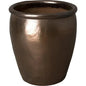 Weather Resistant Round Ceramic Pot - LOOMLAN - Emissary - Planters