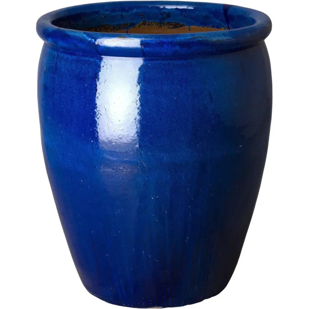 Weather Resistant Round Ceramic Pot - LOOMLAN - Emissary - Planters
