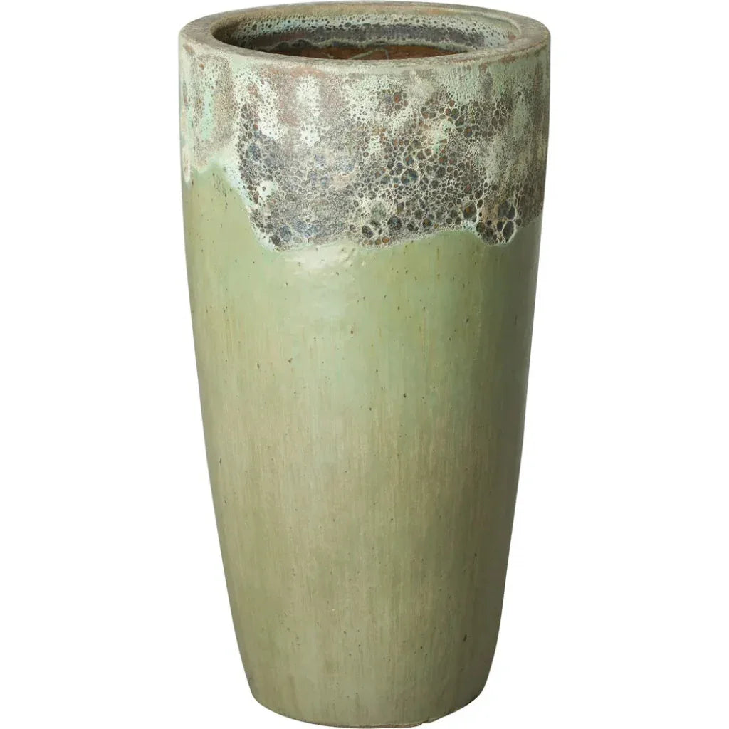 Weather Resistant Tall Round Ceramic Planter - LOOMLAN - Emissary - Planters