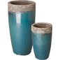 Weather Resistant Tall Round Ceramic Planter - LOOMLAN - Emissary - Planters