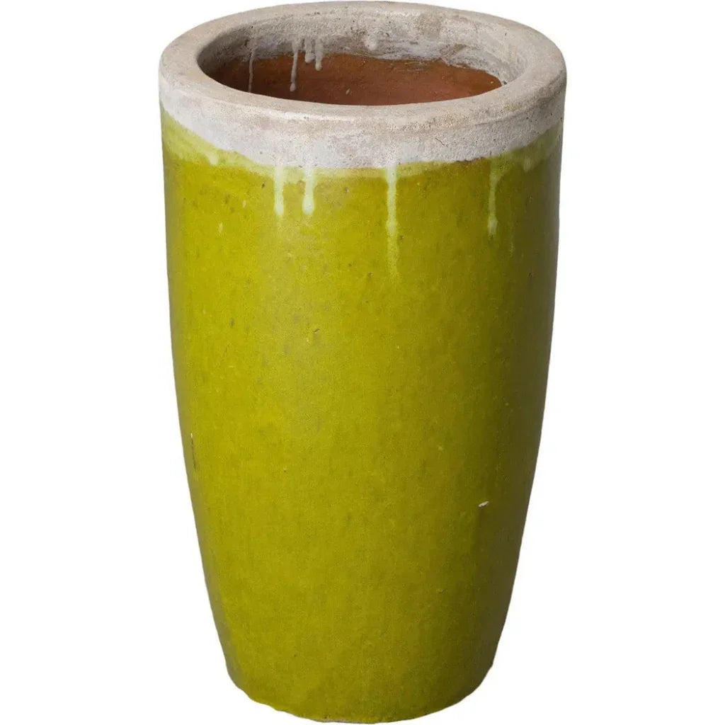 Weather Resistant Tall Round Ceramic Planter - LOOMLAN - Emissary - Planters