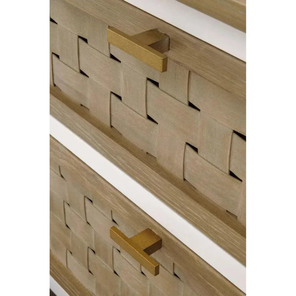 Weave Entry Wood Dresser-Dressers-Essentials For Living-LOOMLAN