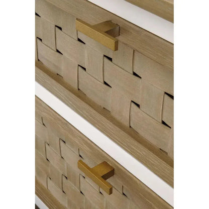 Weave Entry Wood Dresser-Dressers-Essentials For Living-LOOMLAN