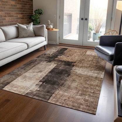 Weavira Brown Washable Indoor - Outdoor Rug - LOOMLAN - LOOMLAN Rugs - Outdoor Rugs