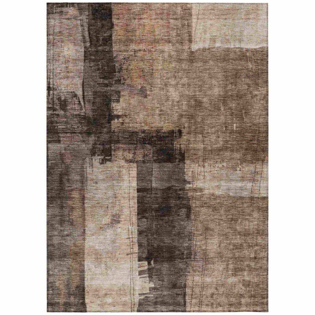 Weavira Brown Washable Indoor - Outdoor Rug - LOOMLAN - LOOMLAN Rugs - Outdoor Rugs
