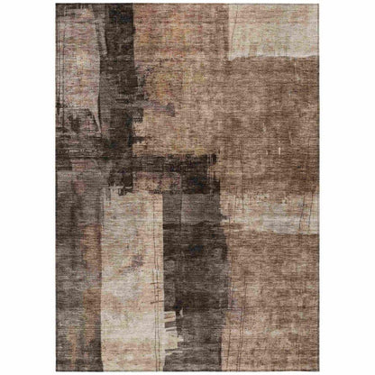 Weavira Brown Washable Indoor - Outdoor Rug - LOOMLAN - LOOMLAN Rugs - Outdoor Rugs