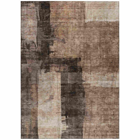 Weavira Brown Washable Indoor - Outdoor Rug - LOOMLAN - LOOMLAN Rugs - Outdoor Rugs