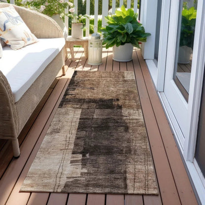 Weavira Brown Washable Indoor - Outdoor Rug - LOOMLAN - LOOMLAN Rugs - Outdoor Rugs