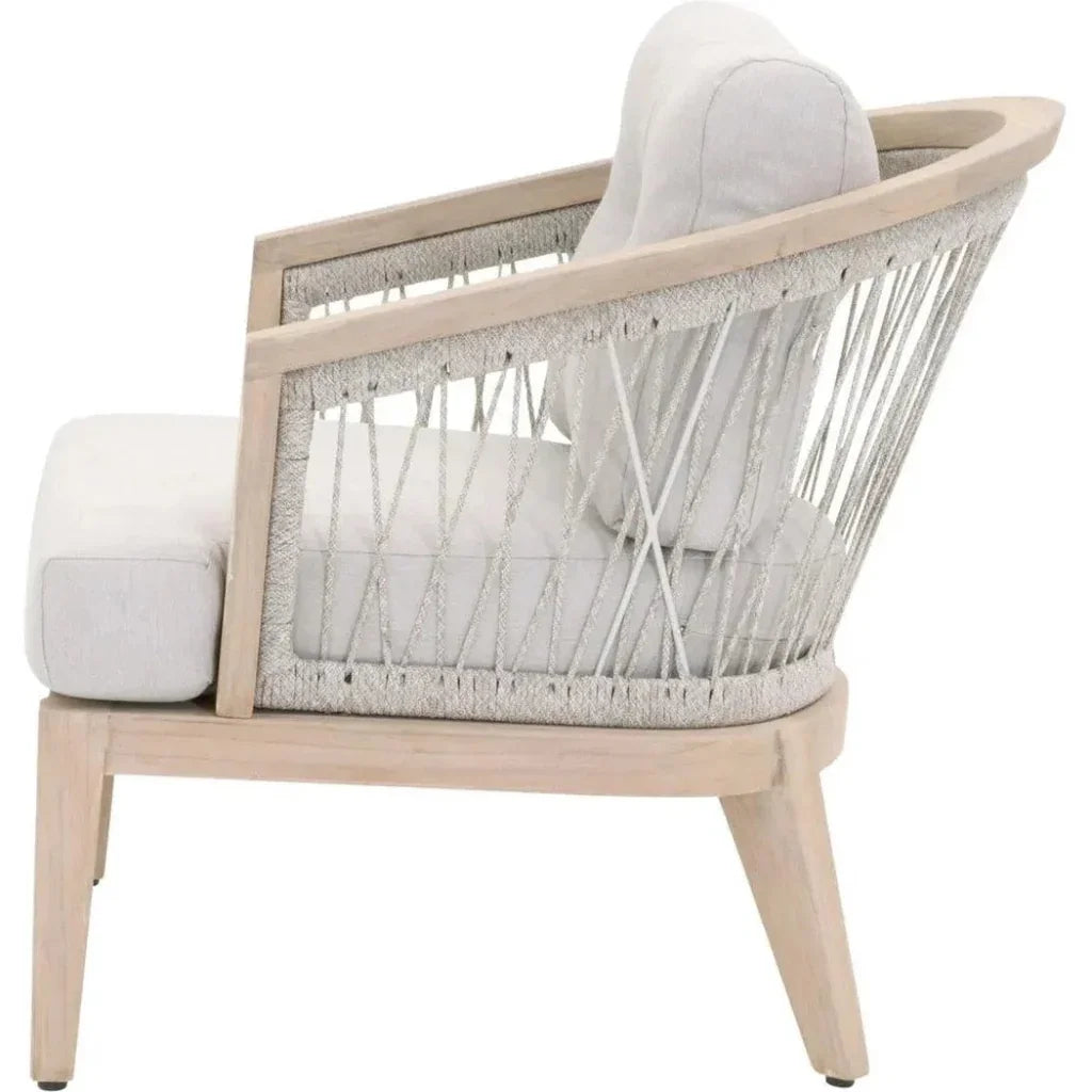 Web Olefin Outdoor Club Chair-Outdoor Accent Chairs-Essentials For Living-LOOMLAN