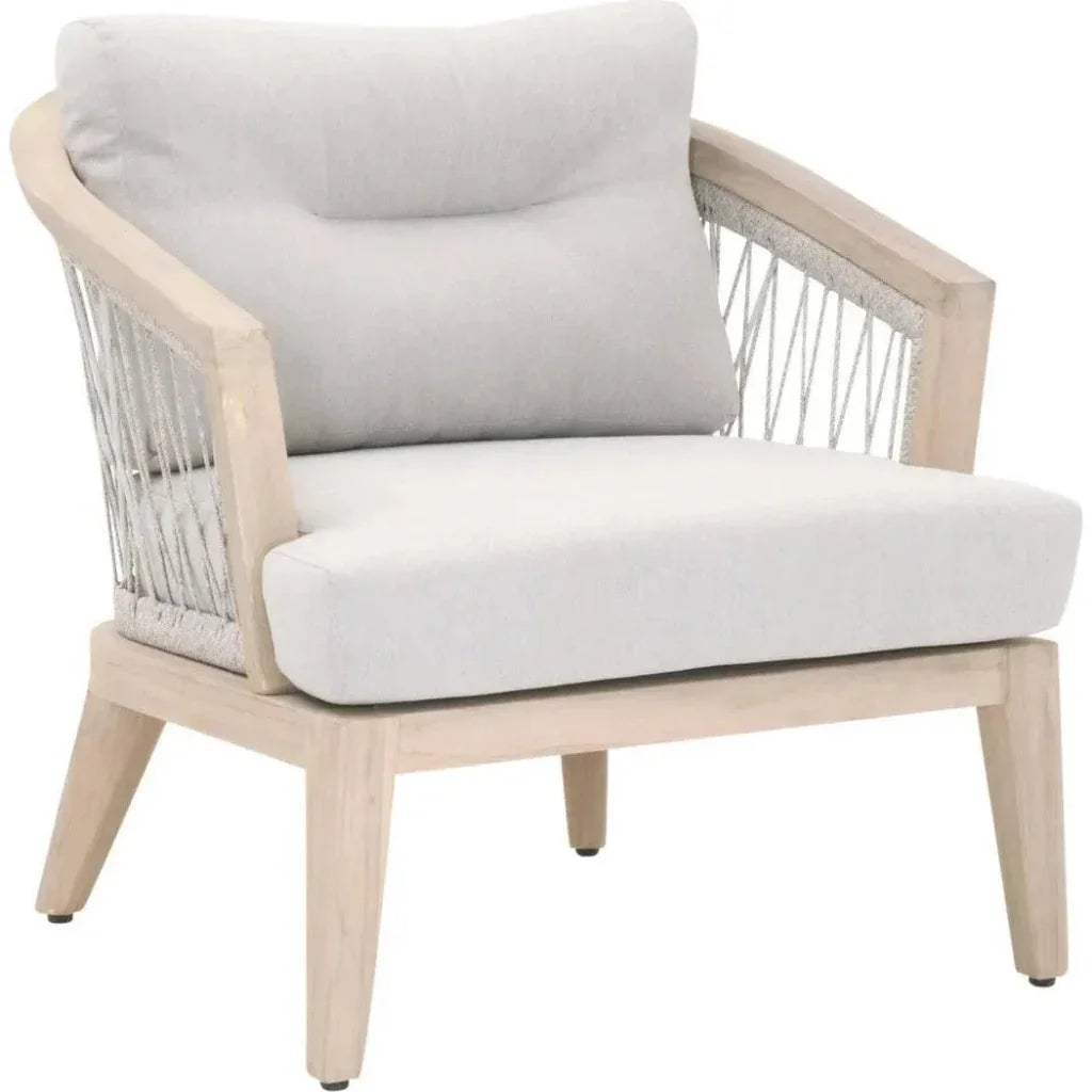 Web Olefin Outdoor Club Chair-Outdoor Accent Chairs-Essentials For Living-LOOMLAN