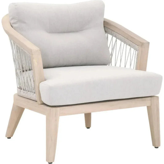 Web Olefin Outdoor Club Chair-Outdoor Accent Chairs-Essentials For Living-LOOMLAN
