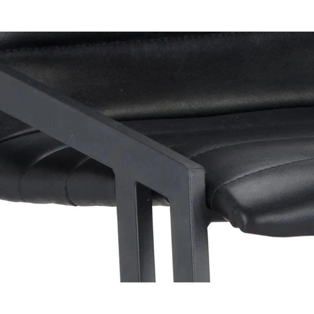 Webber Industrial Chic Leather Barstool - LOOMLAN - SUNPAN - Bar Stools