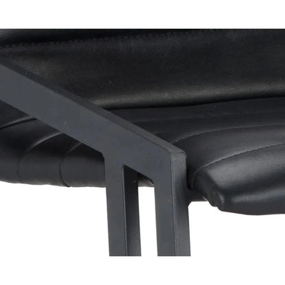 Webber Industrial Chic Leather Barstool - LOOMLAN - SUNPAN - Bar Stools