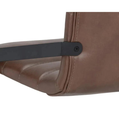 Webber Industrial Chic Leather Counter Stool - LOOMLAN - SUNPAN - Counter Stools