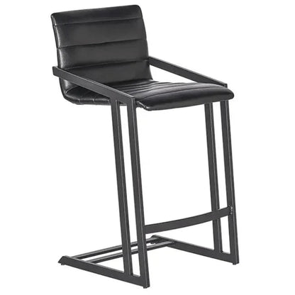 Webber Industrial Chic Leather Counter Stool - LOOMLAN - SUNPAN - Counter Stools