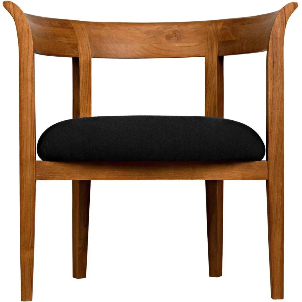 Webster Club Chair, Teak - LOOMLAN - Noir - Dining Chairs