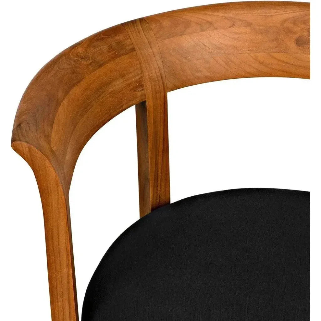Webster Club Chair, Teak - LOOMLAN - Noir - Dining Chairs