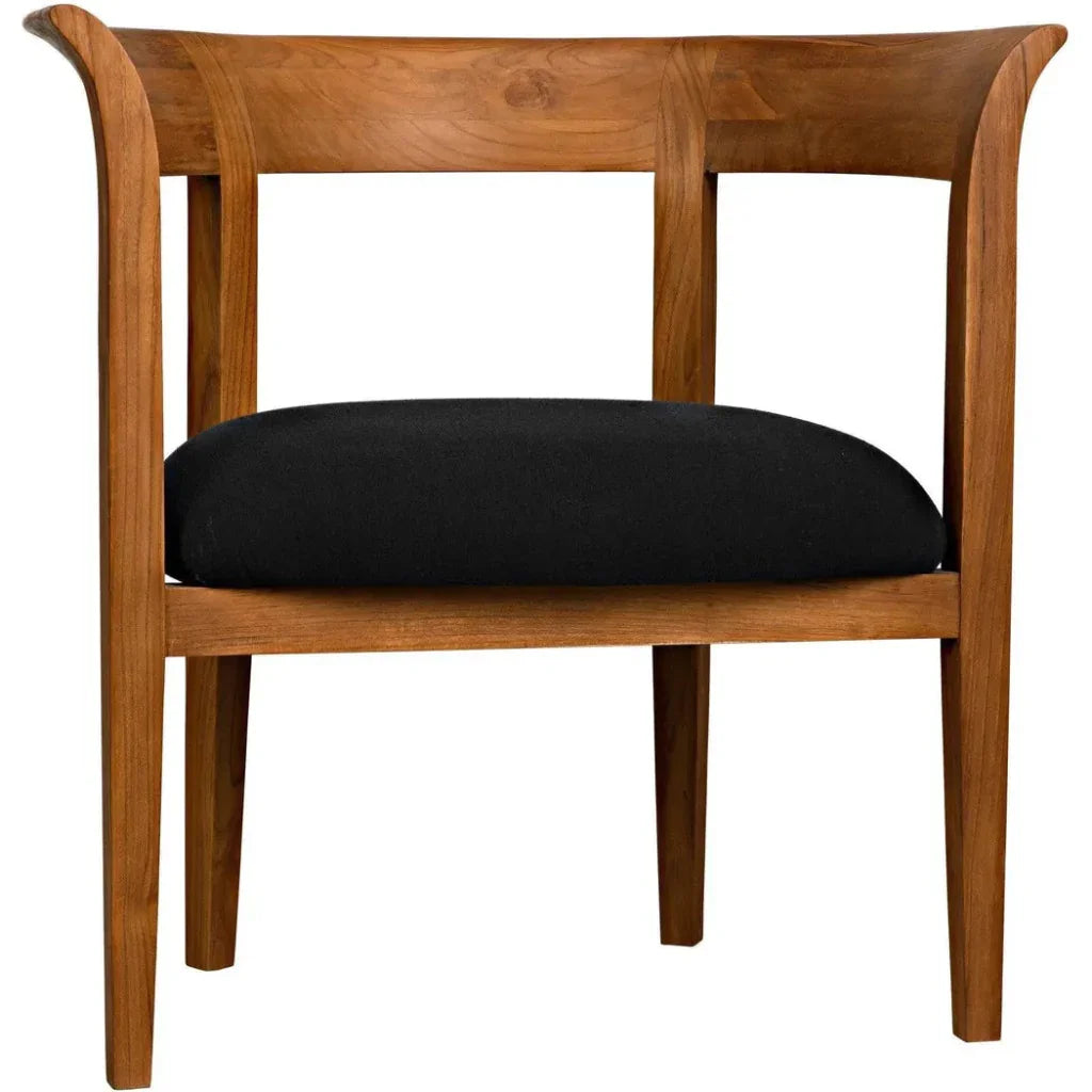 Webster Club Chair, Teak - LOOMLAN - Noir - Dining Chairs