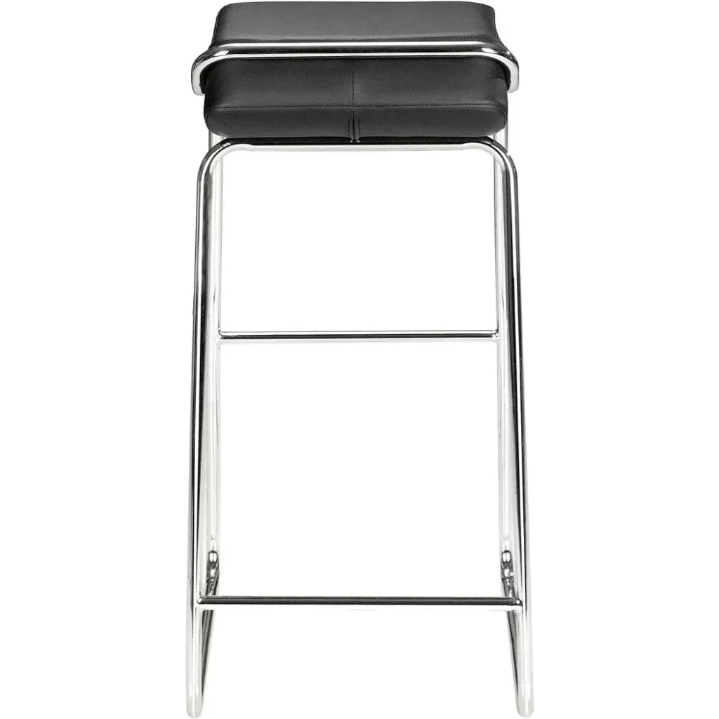 Wedge Barstool (Set of 2) Black - LOOMLAN - Zuo Modern - Bar Stools