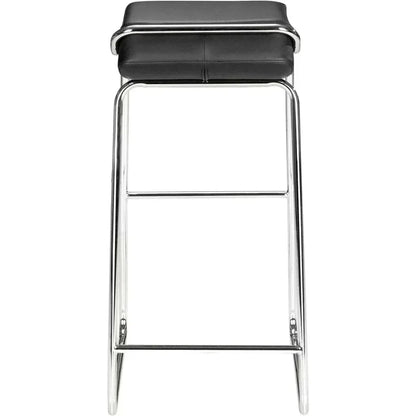Wedge Barstool (Set of 2) Black - LOOMLAN - Zuo Modern - Bar Stools