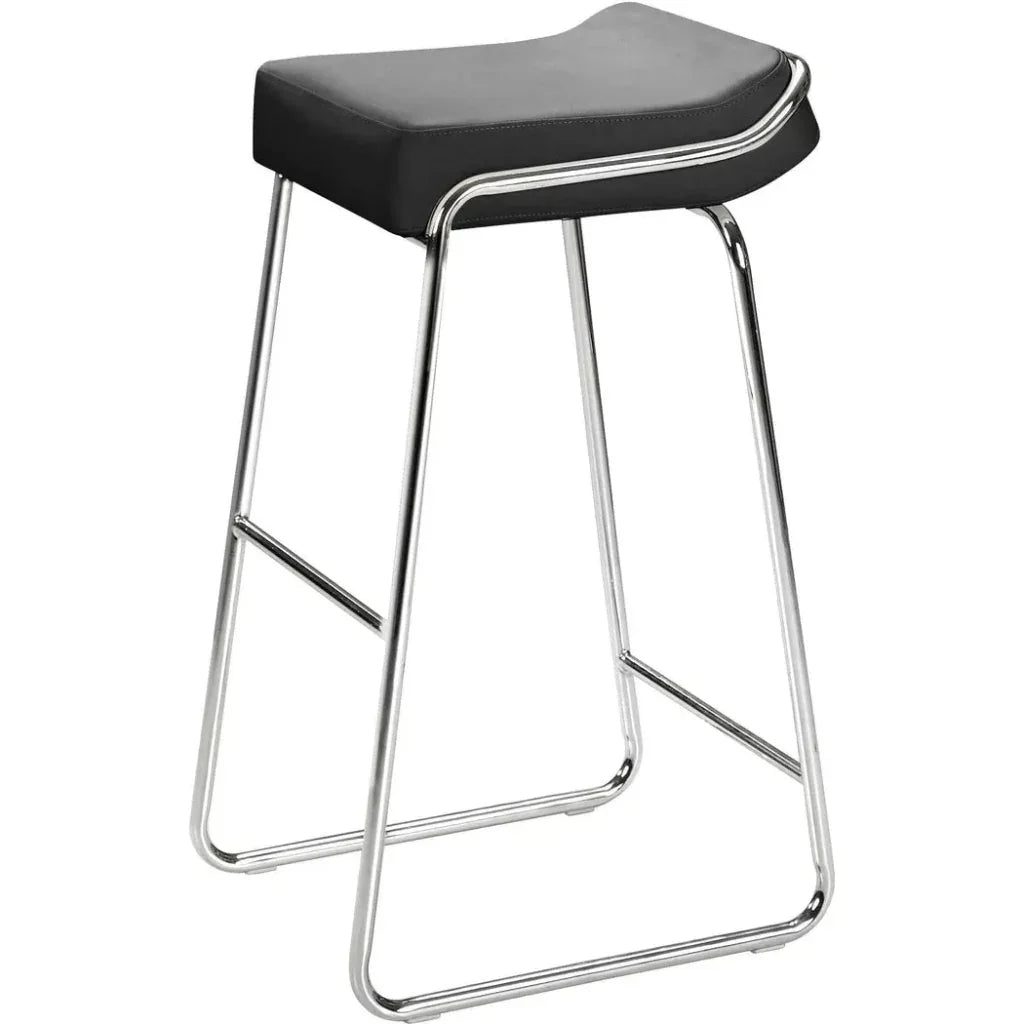Wedge Barstool (Set of 2) Black - LOOMLAN - Zuo Modern - Bar Stools