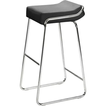 Wedge Barstool (Set of 2) Black - LOOMLAN - Zuo Modern - Bar Stools