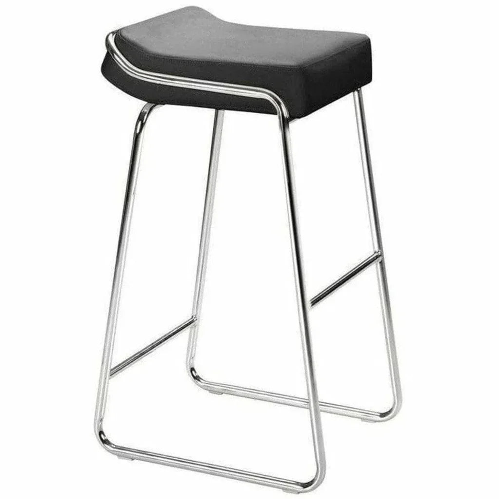 Wedge Barstool (Set of 2) Black - LOOMLAN - Zuo Modern - Bar Stools