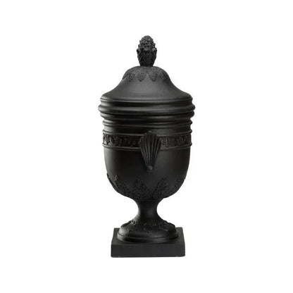 Wedgewood Matte Black Finish Urn - LOOMLAN - Chelsea House - Vases & Jars