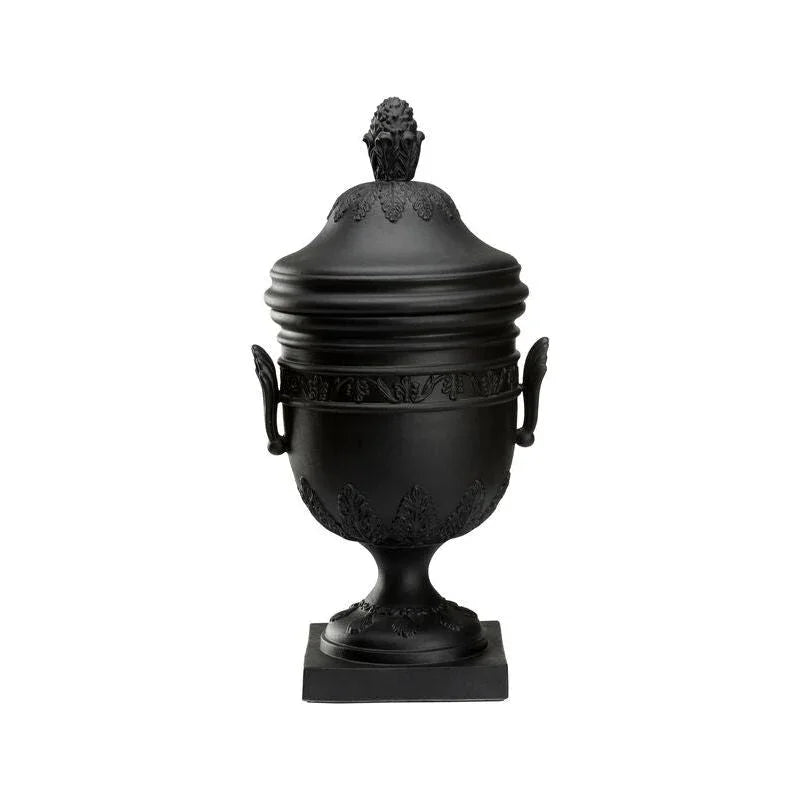 Wedgewood Matte Black Finish Urn - LOOMLAN - Chelsea House - Vases & Jars