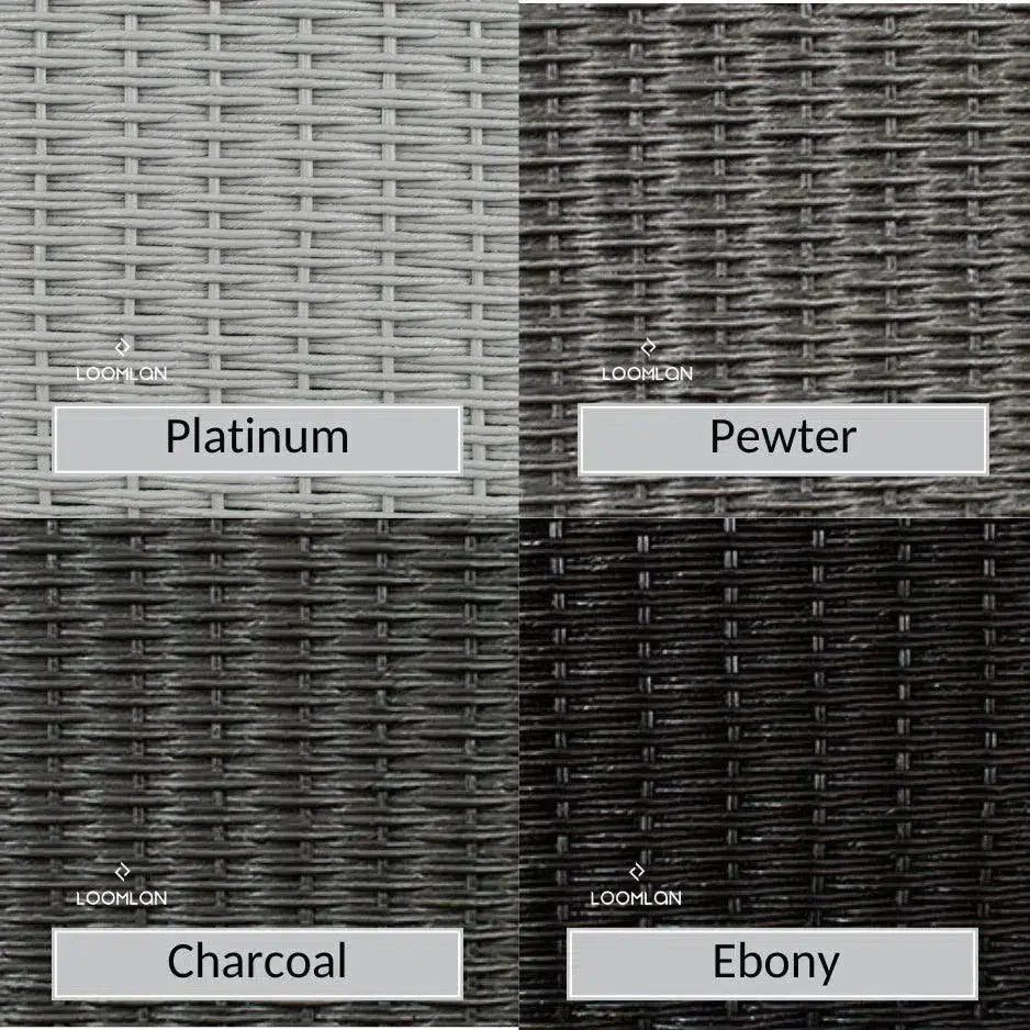 Weekend Retreat 3 Piece Wicker Loveseat & Rocker Set-Outdoor Lounge Sets-Lloyd Flanders-LOOMLAN